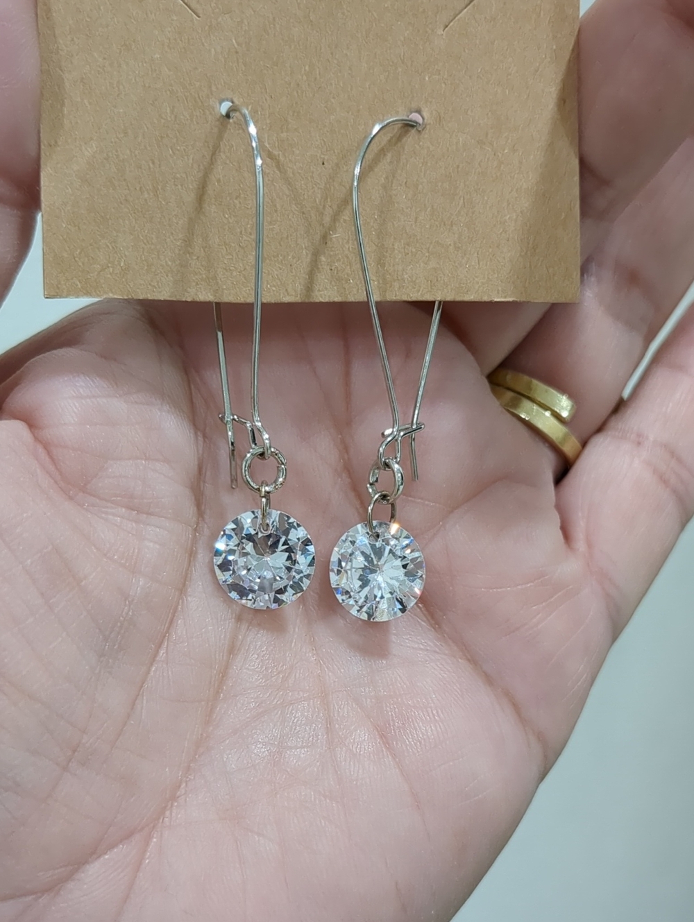 Sparkle Cubic Zirconias Dangle Earrings -